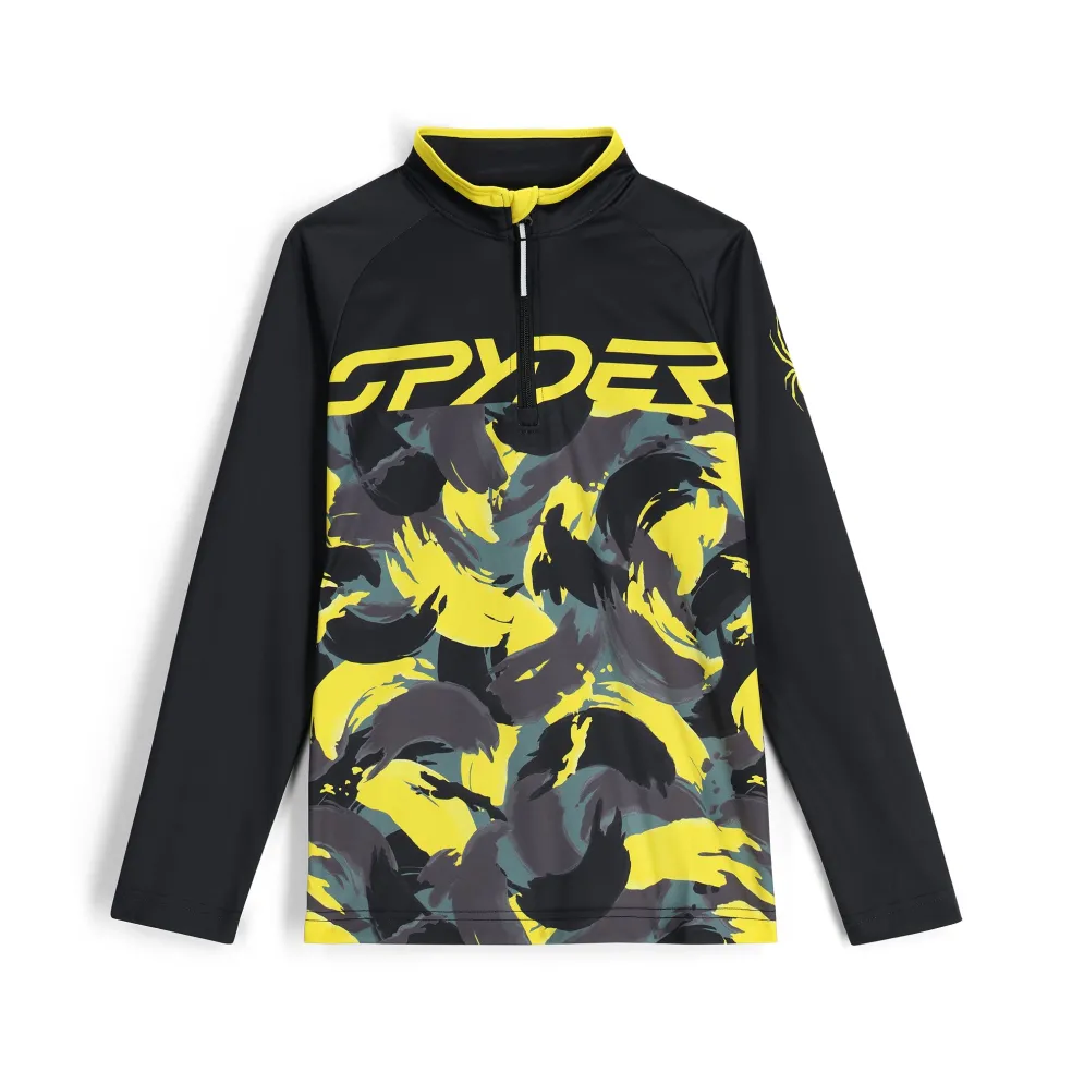 Spyder Layers*Boys Camo Half Zip - Acid Yellow ACIDYELLOW