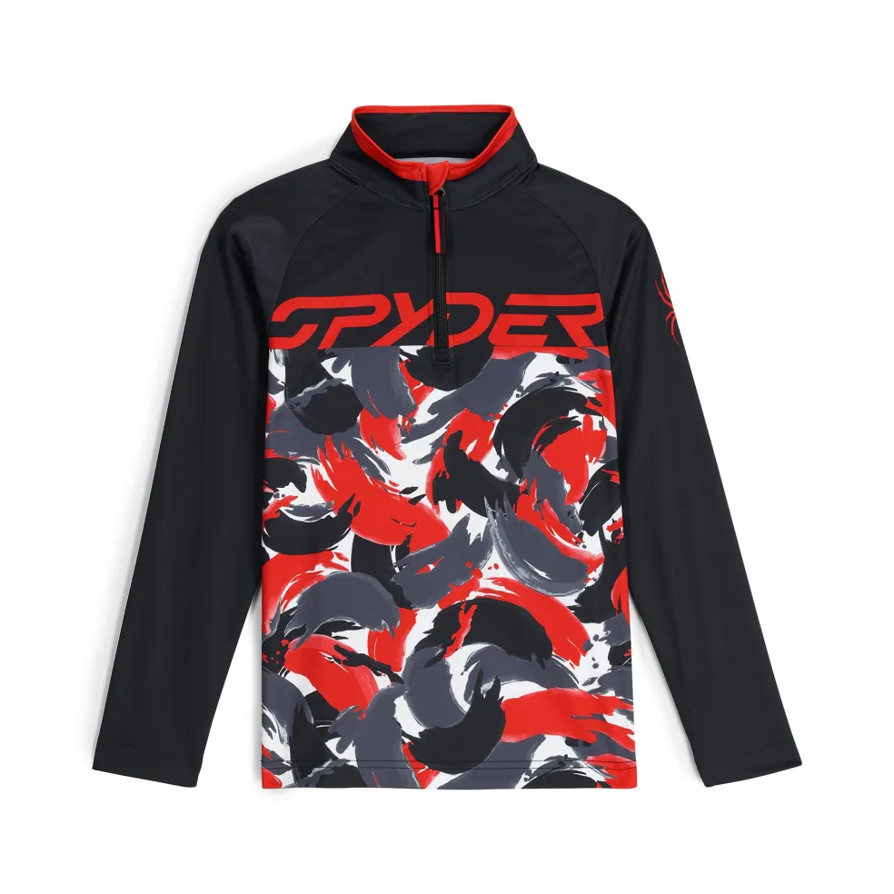 Spyder Layers*Boys Camo Half Zip - Red SPYDERRED