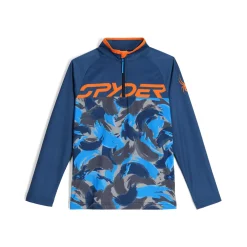 Spyder Layers*Boys Camo Half Zip - True Navy TRUENAVY