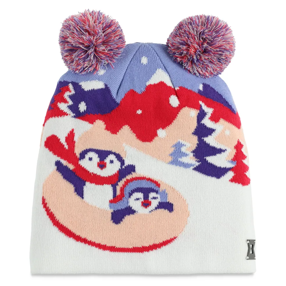 Spyder Hats*Girls Penguin Double Pom - MULTI