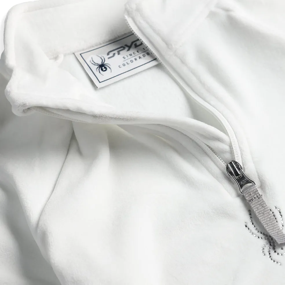 Spyder Fleece*Girls Shimmer Bug Half Zip - WHITE