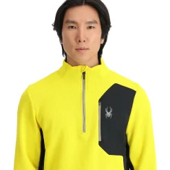 Spyder Midlayers|Fleece*Mens Bandit Half Zip - Acid Yellow ACIDYELLOW