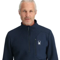 Spyder Midlayers|Fleece*Mens Bandit Half Zip - True Navy TRUENAVY