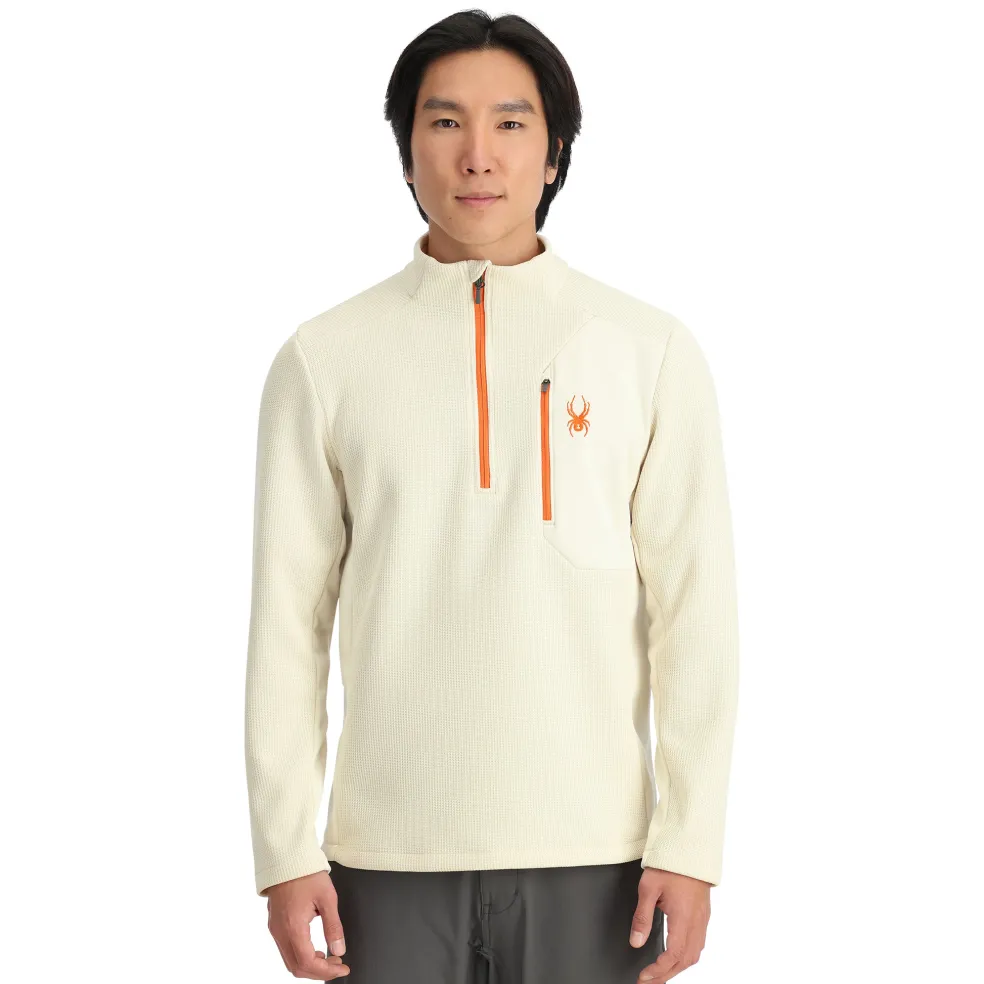 Spyder Midlayers|Fleece*Mens Bandit Half Zip - Vanilla Latte VANILLALATTE