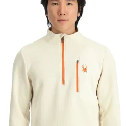 Spyder Midlayers|Fleece*Mens Bandit Half Zip - Vanilla Latte VANILLALATTE