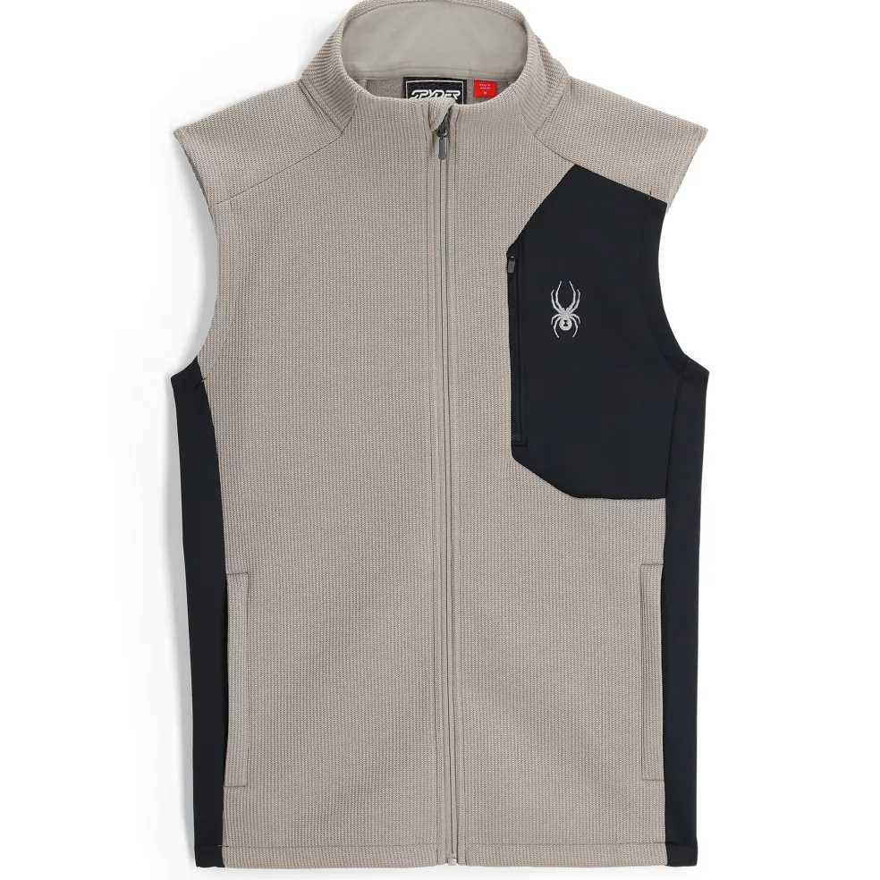 Spyder Midlayers|Fleece*Mens Bandit Vest - CONCRETE