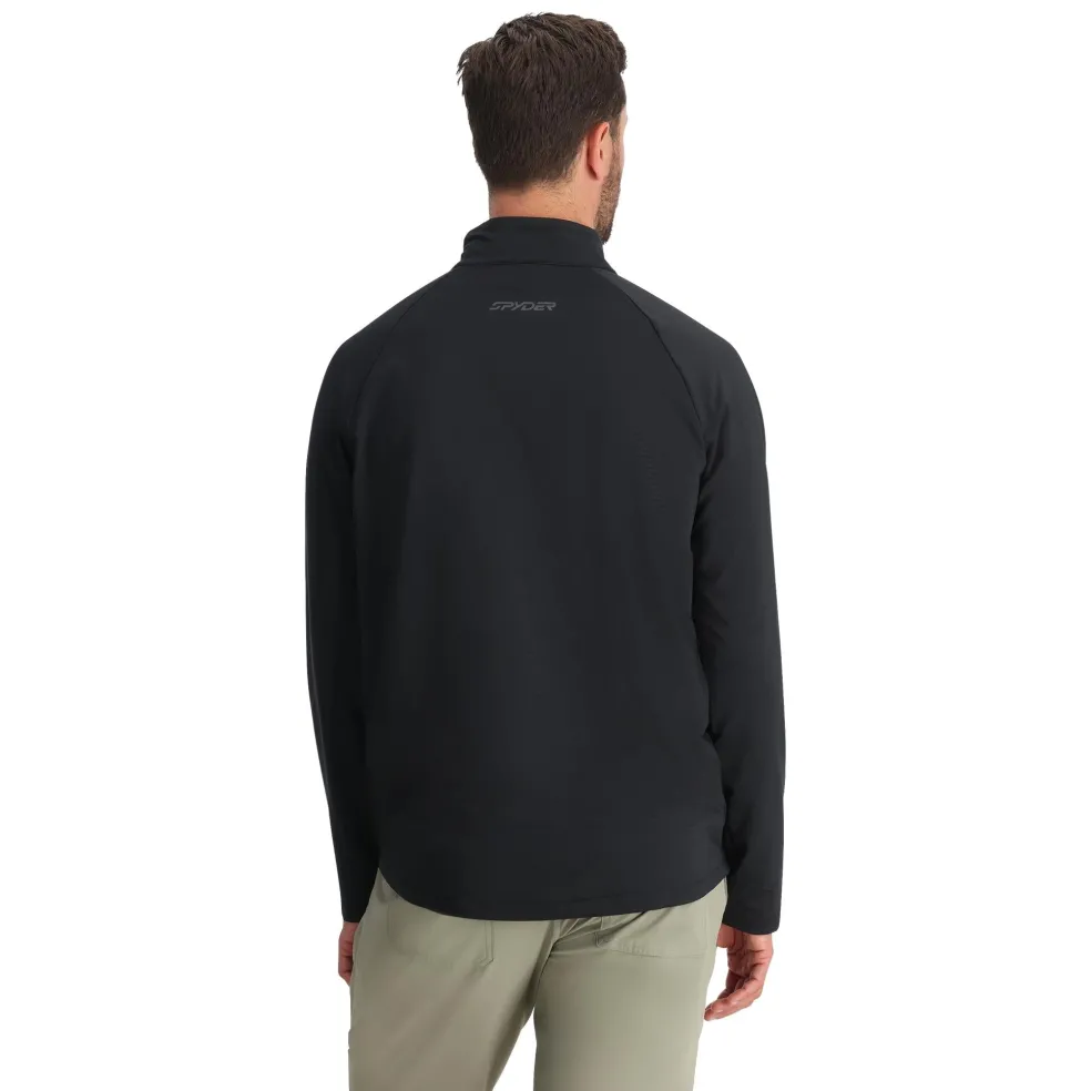 Spyder Midlayers|Fleece*Mens Gridweb Fleece Half Zip - BLACK