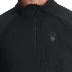 Spyder Midlayers|Fleece*Mens Gridweb Fleece Half Zip - BLACK