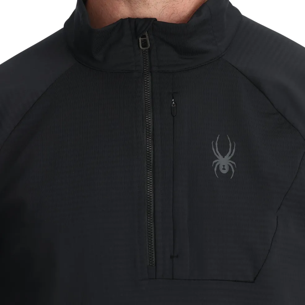 Spyder Midlayers|Fleece*Mens Gridweb Fleece Half Zip - BLACK