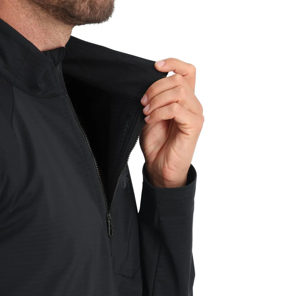 Spyder Midlayers|Fleece*Mens Gridweb Fleece Half Zip - BLACK