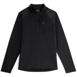 Spyder Midlayers|Fleece*Mens Gridweb Fleece Half Zip - BLACK