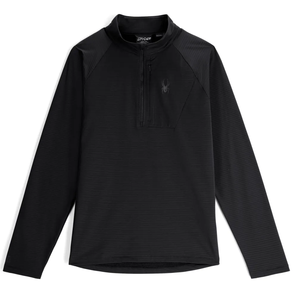 Spyder Midlayers|Fleece*Mens Gridweb Fleece Half Zip - BLACK