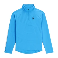 Spyder Midlayers|Fleece*Mens Gridweb Half Zip - Aether Blue AETHERBLUE