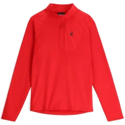 Spyder Midlayers|Fleece*Mens Gridweb Half Zip - Red SPYDERRED