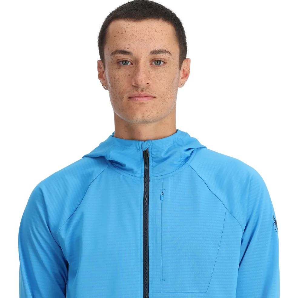 Spyder Midlayers|Fleece*Mens Gridweb Hoodie - Aether Blue AETHERBLUE