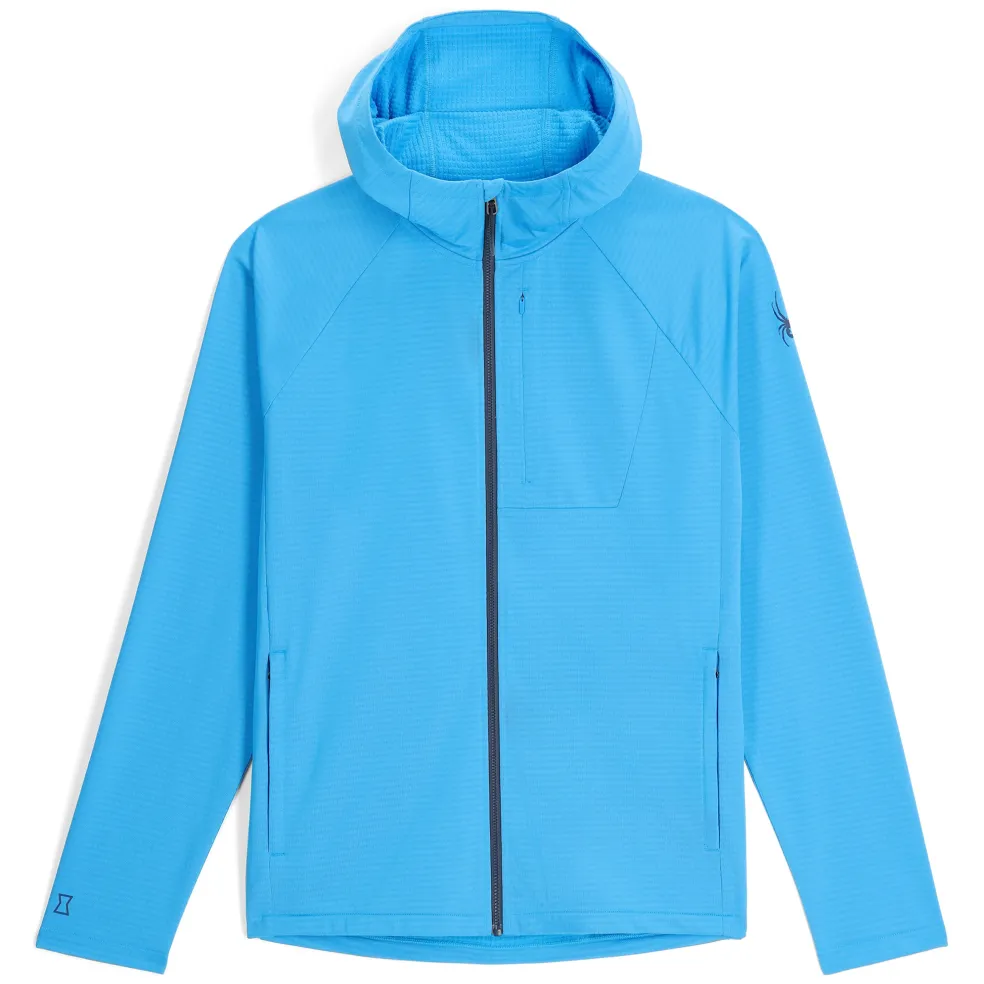 Spyder Midlayers|Fleece*Mens Gridweb Hoodie - Aether Blue AETHERBLUE
