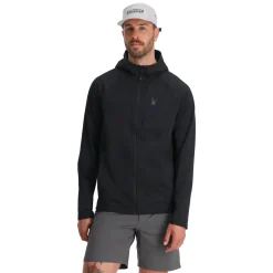 Spyder Midlayers|Fleece*Mens Gridweb Hoodie - BLACK