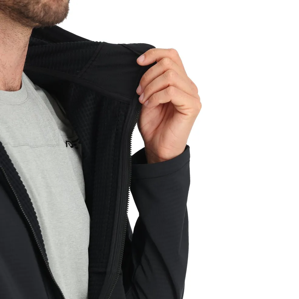 Spyder Midlayers|Fleece*Mens Gridweb Hoodie - BLACK