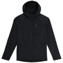 Spyder Midlayers|Fleece*Mens Gridweb Hoodie - BLACK