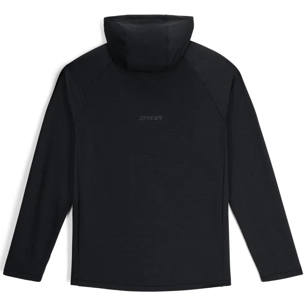 Spyder Midlayers|Fleece*Mens Gridweb Hoodie - BLACK