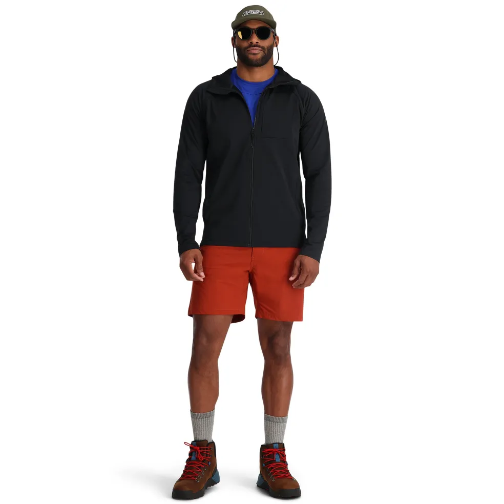 Spyder Midlayers|Fleece*Mens Gridweb Hoodie - BLACK