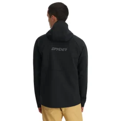 Spyder Midlayers|Fleece*Mens Gridweb Hoodie - BLACK