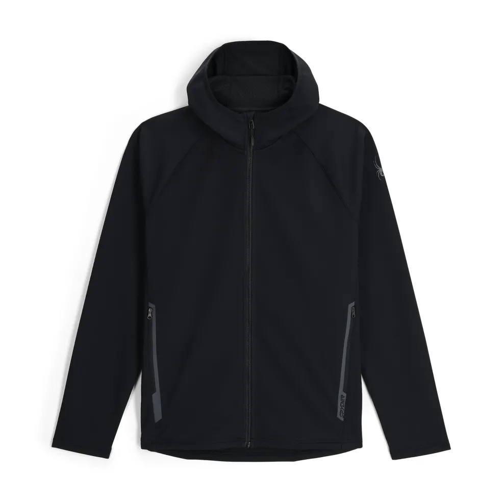 Spyder Midlayers|Fleece*Mens Gridweb Hoodie - BLACK