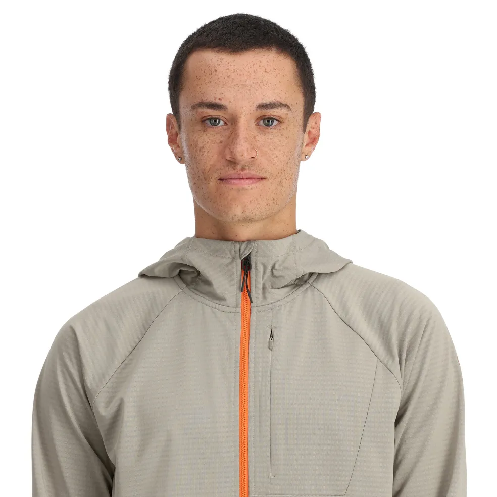 Spyder Midlayers|Fleece*Mens Gridweb Hoodie - CONCRETE