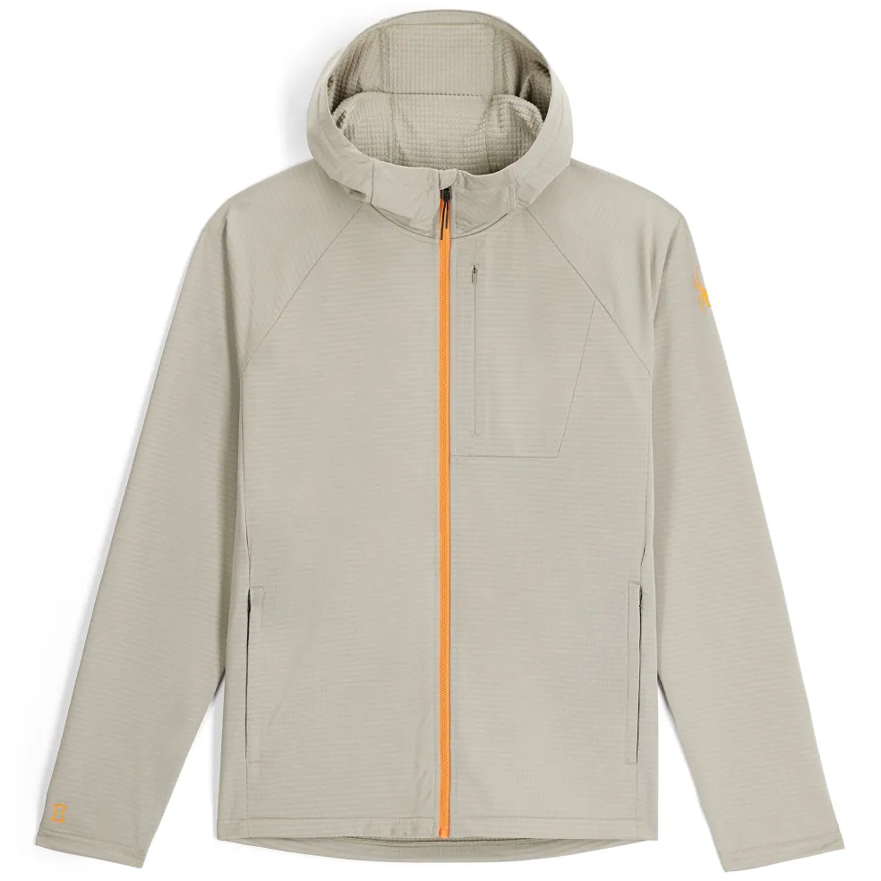 Spyder Midlayers|Fleece*Mens Gridweb Hoodie - CONCRETE