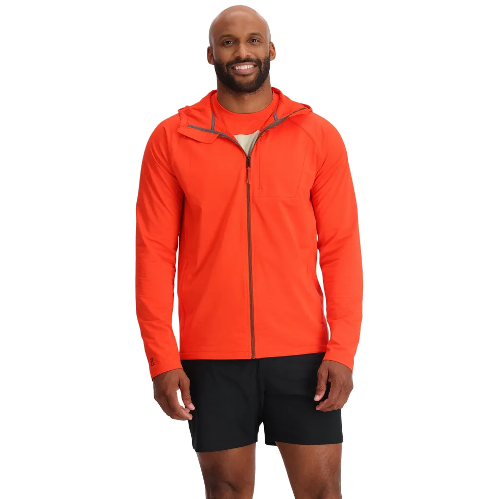 Spyder Fleece*Mens Gridweb Hoodie - Twisted Orange TWISTEDORANGE