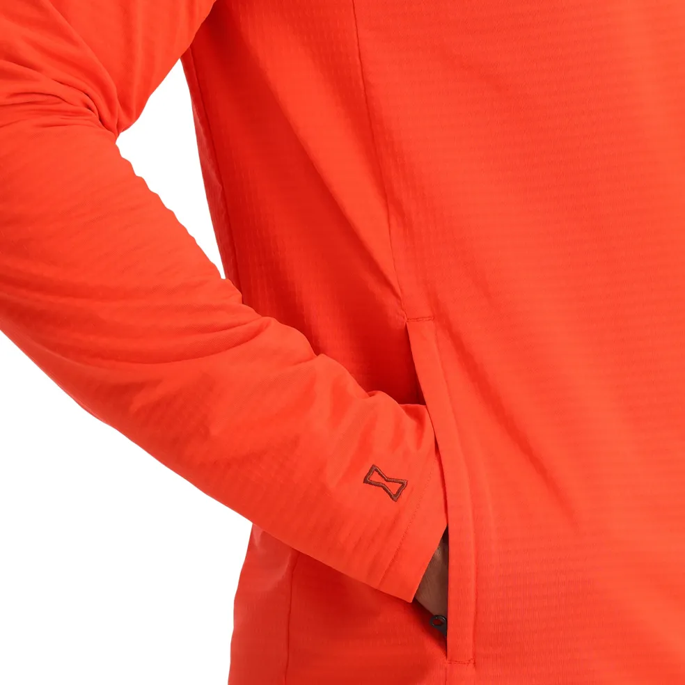 Spyder Fleece*Mens Gridweb Hoodie - Twisted Orange TWISTEDORANGE