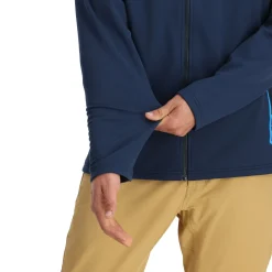 Spyder Midlayers|Fleece*Mens Gridweb ShellFleece™ Hoodie - True Navy TRUENAVY