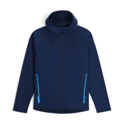 Spyder Midlayers|Fleece*Mens Gridweb ShellFleece™ Hoodie - True Navy TRUENAVY