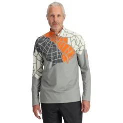 Spyder Midlayers|Resort*Mens Legacy Half Zip - CONCRETE
