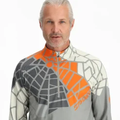 Spyder Midlayers|Resort*Mens Legacy Half Zip - CONCRETE