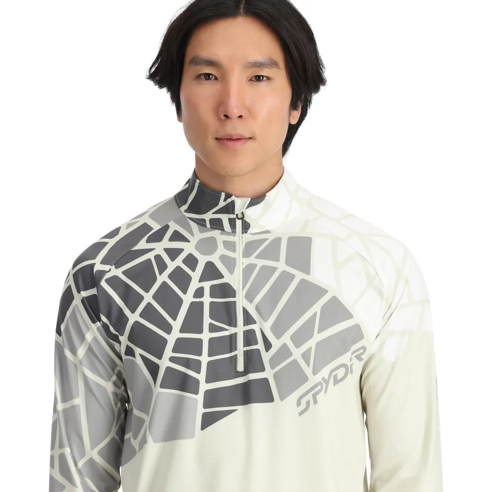 Spyder Midlayers|Resort*Mens Legacy Half Zip - Vanilla Latte VANILLALATTE