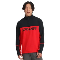 Spyder Midlayers|Fleece*Mens Speed Fleece Half Zip - Red SPYDERRED