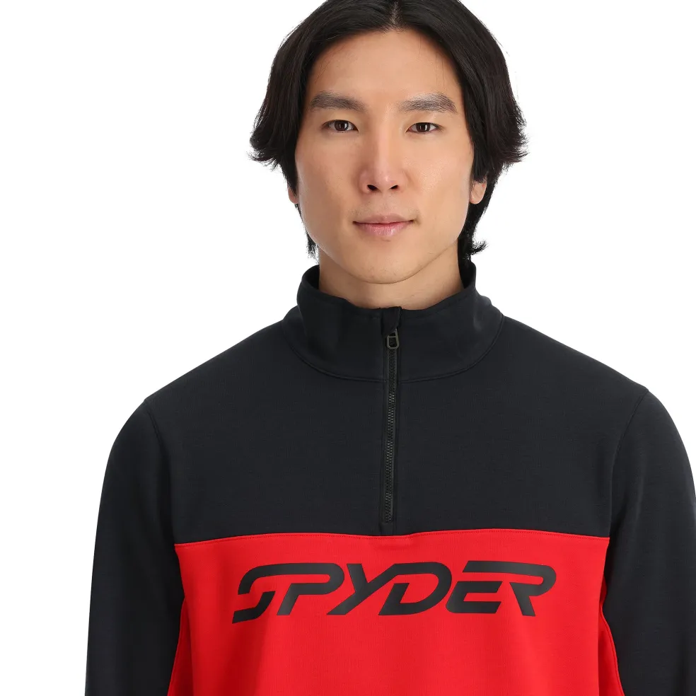 Spyder Midlayers|Fleece*Mens Speed Fleece Half Zip - Red SPYDERRED