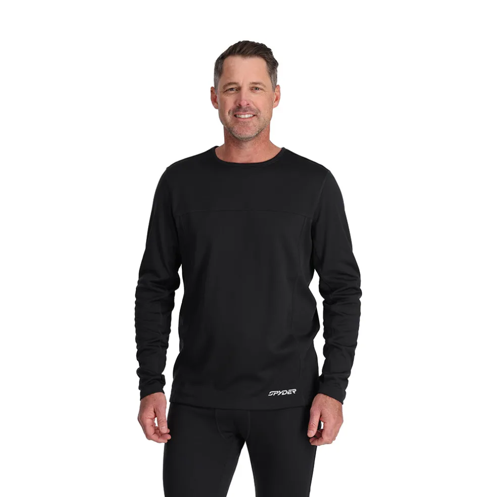 Spyder Baselayers*Mens Stretch Charger Crew - BLACK
