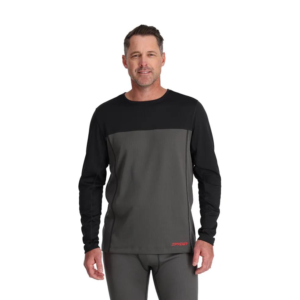 Spyder Baselayers*Mens Stretch Charger Crew - POLAR