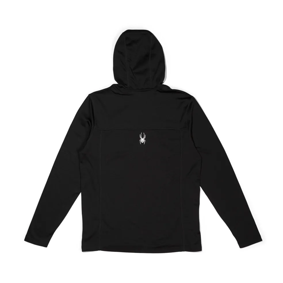 Spyder Baselayers|Freeski*Mens Stretch Charger Hoodie - BLACK