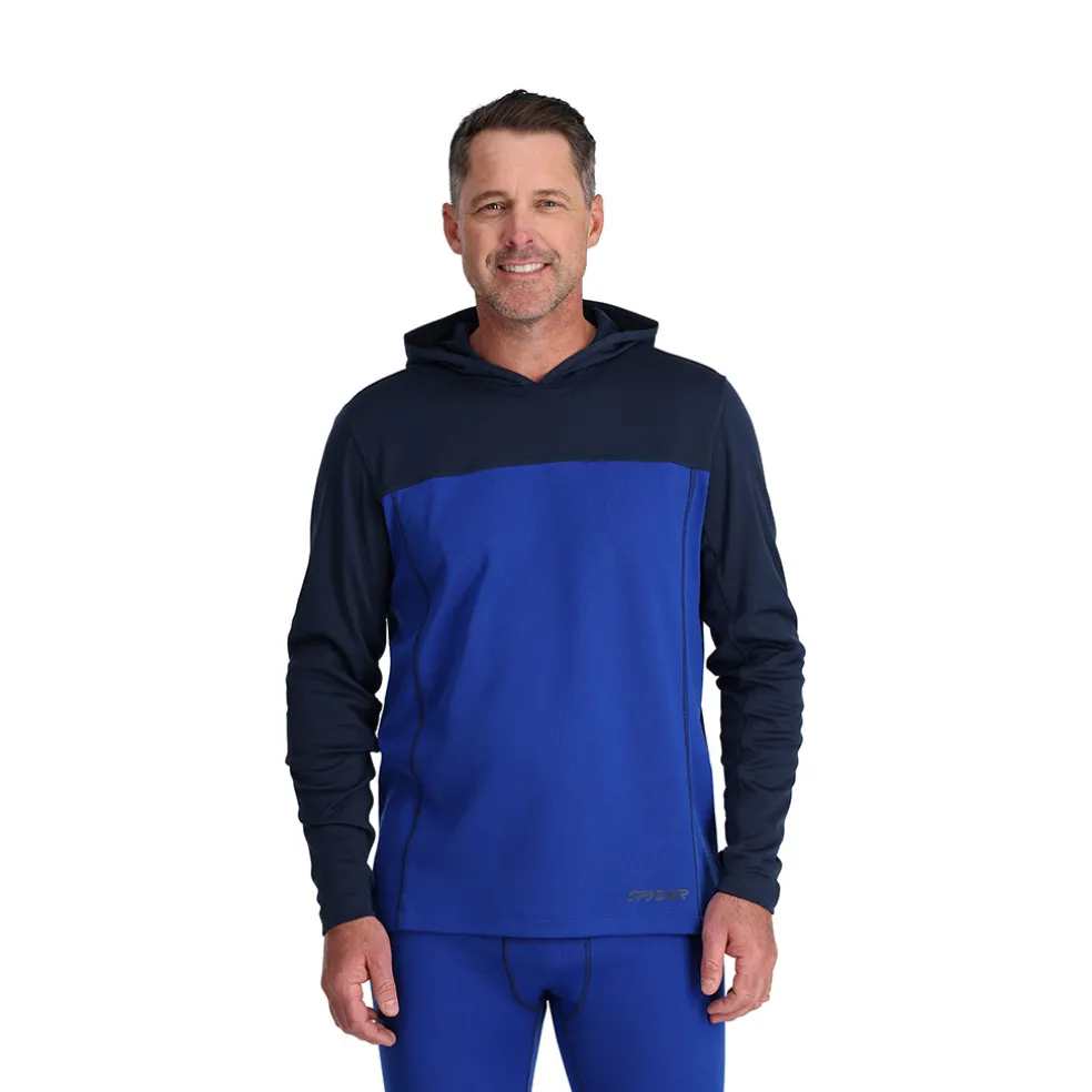 Spyder Baselayers|Freeski*Mens Stretch Charger Hoodie - Electric Blue ELECTRICBLUE