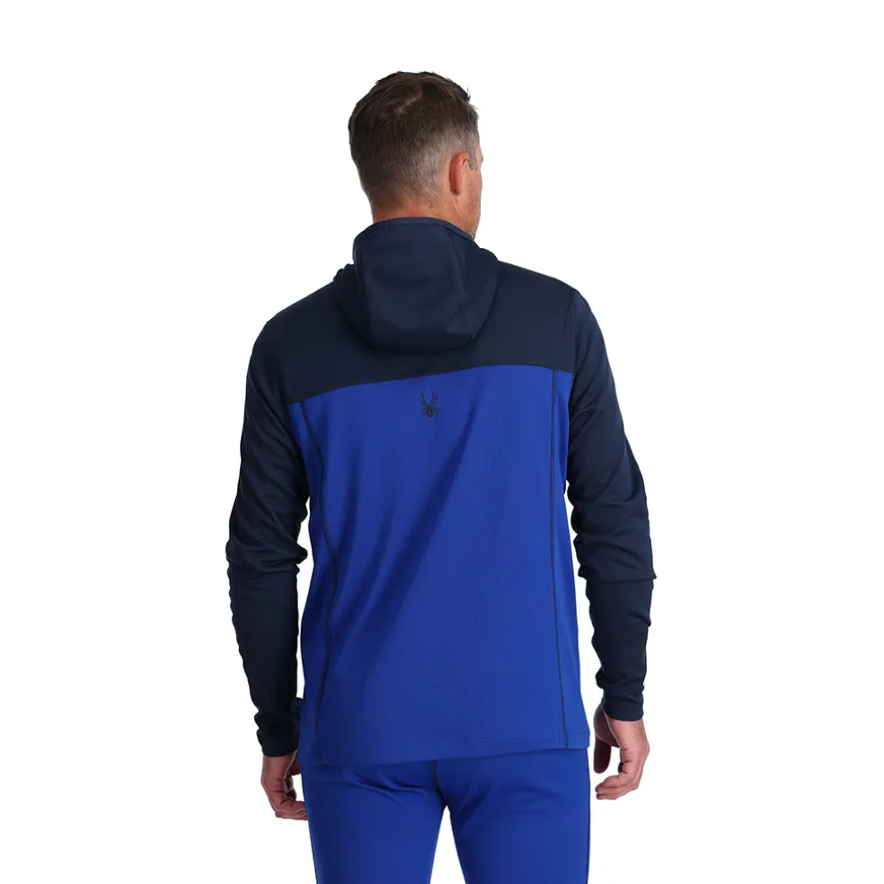 Spyder Baselayers|Freeski*Mens Stretch Charger Hoodie - Electric Blue ELECTRICBLUE