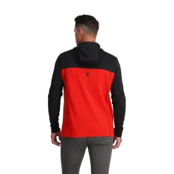 Spyder Baselayers*Mens Stretch Charger Hoodie - VOLCANO