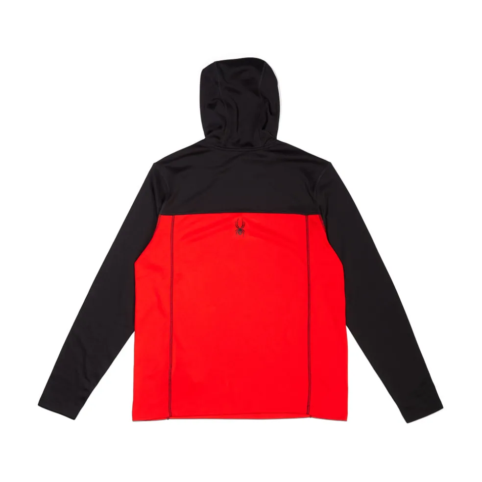 Spyder Baselayers*Mens Stretch Charger Hoodie - VOLCANO