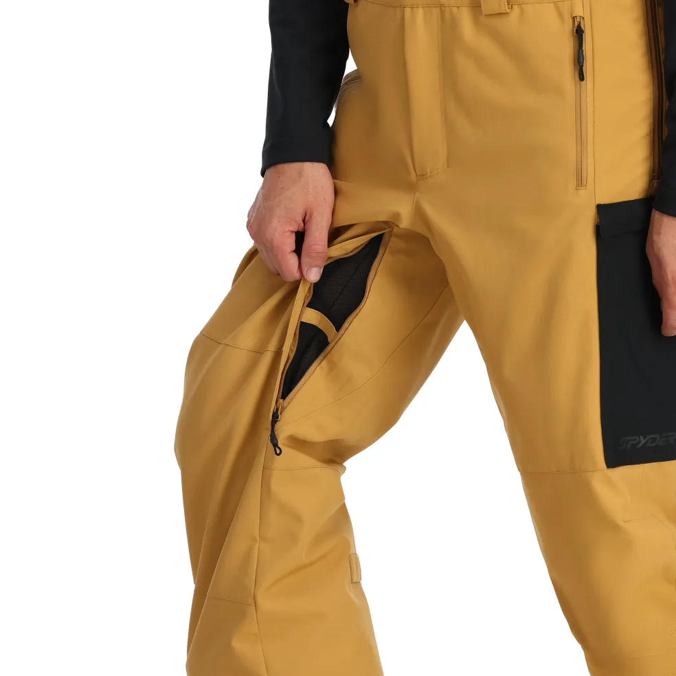 Spyder Bibs|Insulated*Mens Terrain Bib - CARAMEL