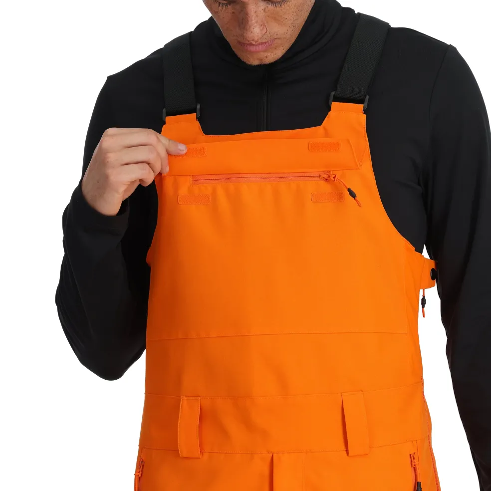 Spyder Bibs|Insulated*Mens Terrain Bib - Orange Shock ORANGESHOCK