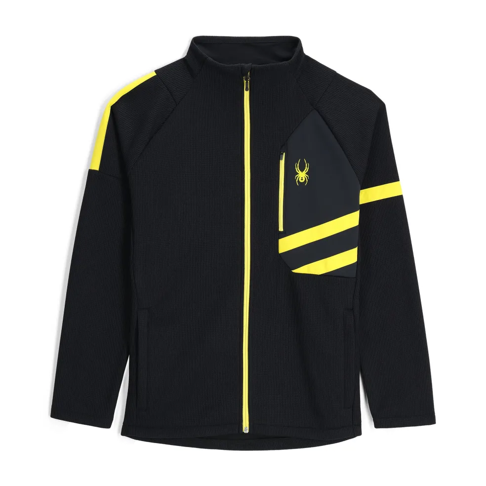 Spyder Midlayers|Fleece*Mens Wengen Bandit Full Zip - BLACK