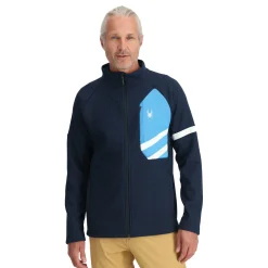 Spyder Midlayers|Fleece*Mens Wengen Bandit Full Zip - True Navy TRUENAVY