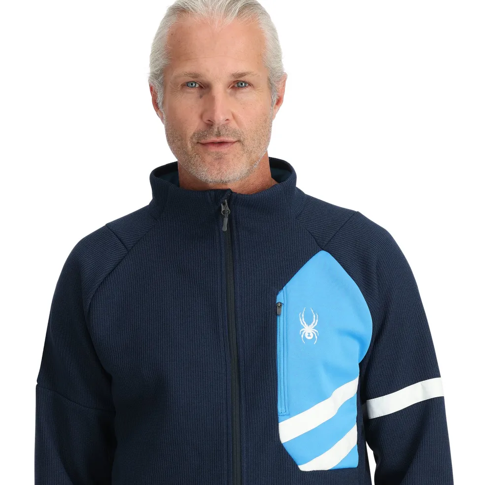 Spyder Midlayers|Fleece*Mens Wengen Bandit Full Zip - True Navy TRUENAVY
